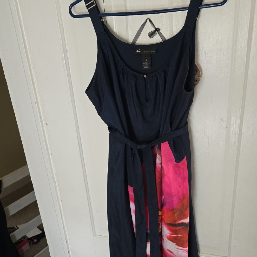 Lane BRYANT Women's Navy and Pink Dress 033